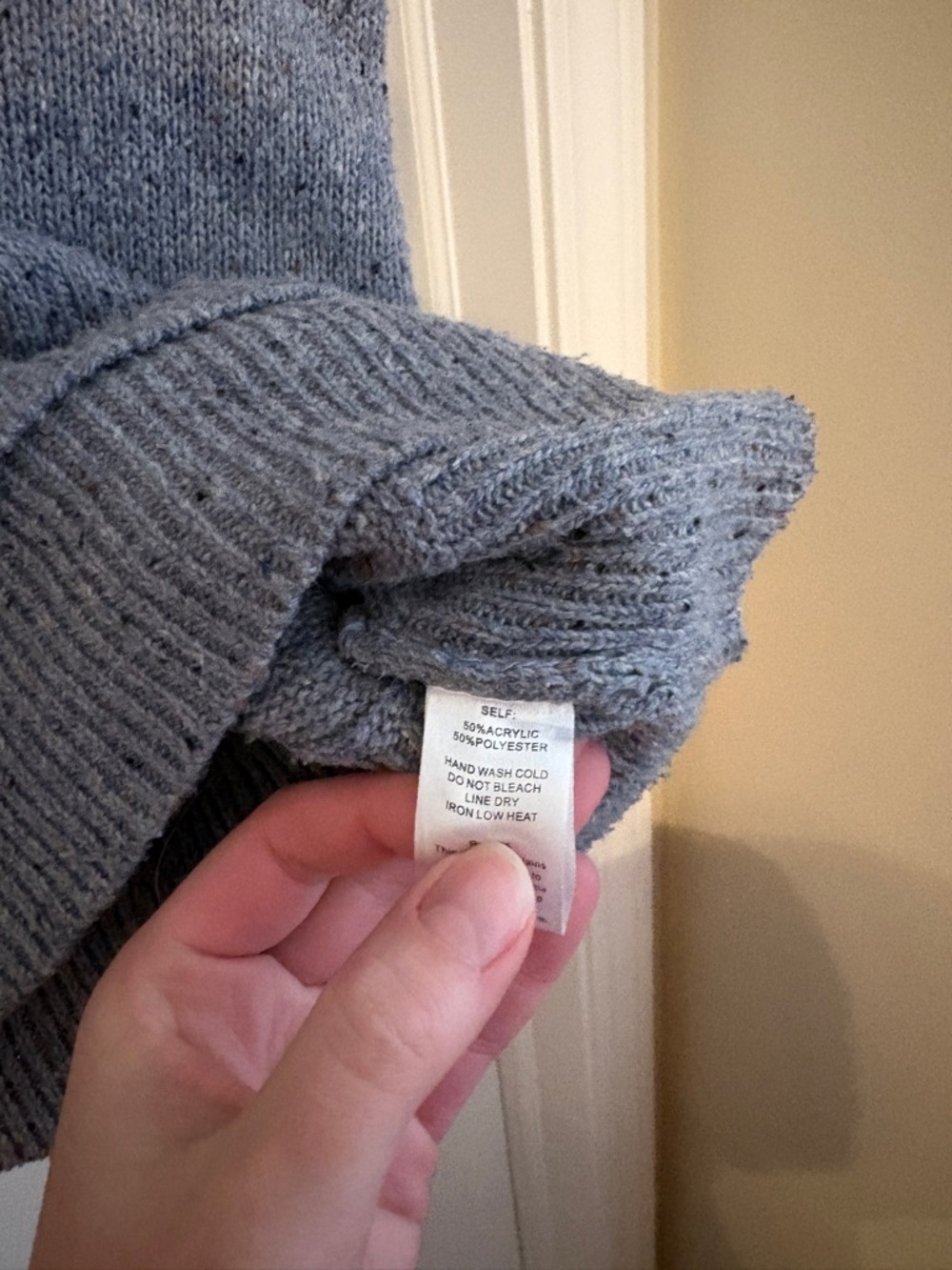 Promesa Crewneck Layering Ruffle Oversized Grey Sweater Large Capsule Wardrobe - Picture 4 of 5